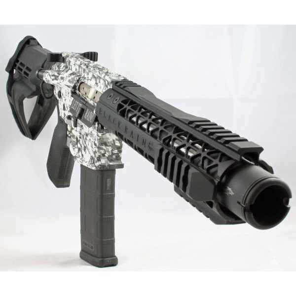 Black Rain 7.5" 5.56 AR15 Pistol Black & White Digital Camo with S...