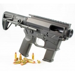 Quarter Circle 10 9mm Complete AR15 Lower / Upper Set w/ Maxim CQB - Glock Pattern