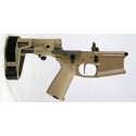 SMOS GFY-15 Complete Billet AR15 Lower w/ Maxim Pistol Brace - FDE