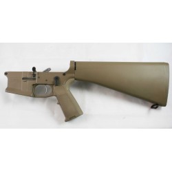 SMOS GFY-15 Complete Billet AR15 Lower w/ A2 Stock - FDE
