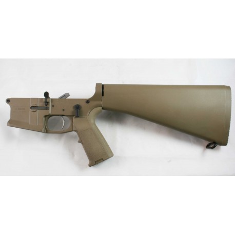 SMOS GFY-15 Complete Billet AR15 Lower w/ A2 Stock - FDE