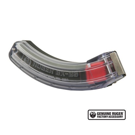 Ruger BX-25 10/22 77/22 RPR 25 Rd Magazine - Clear 90591